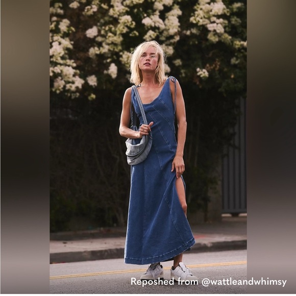 Free People Dresses & Skirts - Free People Blue Maxi Dress